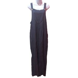 NWT Simple Suzanne‎ Betro Jumpsuit Womens Blue Cotton Gauze Wide Leg Overalls M